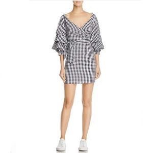 Do + Be gingham “wrap” dress